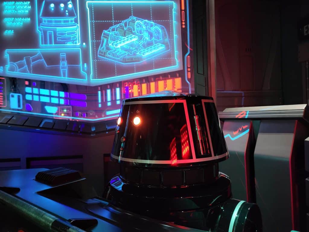 Robot in Rise of the Resistance ride vehicle